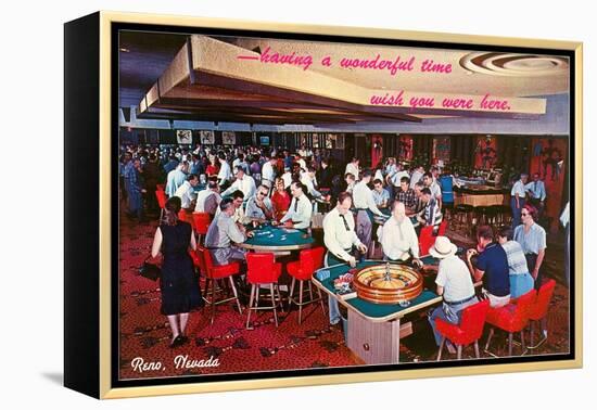 Gambling in Reno, Nevada-null-Framed Stretched Canvas