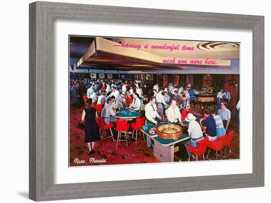 Gambling in Reno, Nevada-null-Framed Art Print