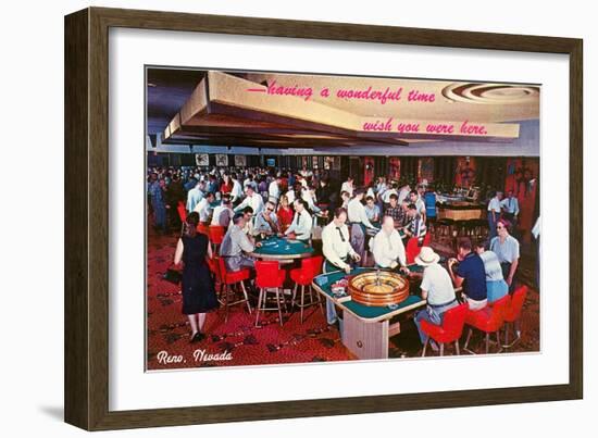 Gambling in Reno, Nevada-null-Framed Art Print