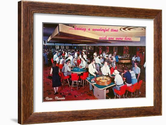 Gambling in Reno, Nevada-null-Framed Art Print