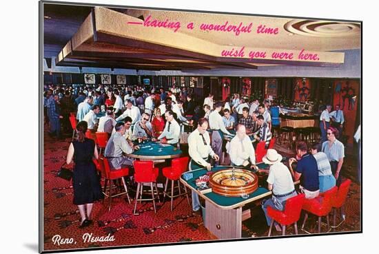 Gambling in Reno, Nevada-null-Mounted Art Print