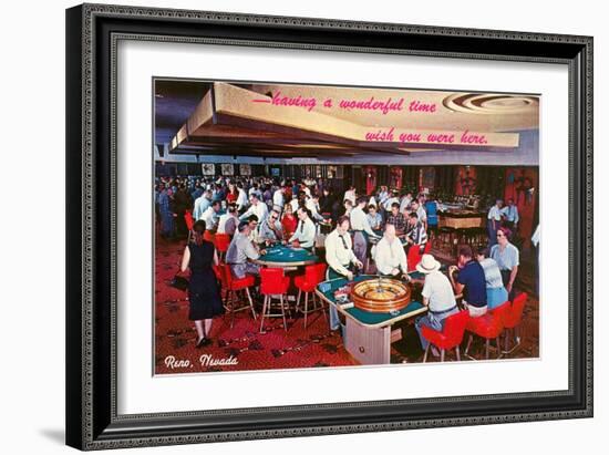 Gambling in Reno, Nevada-null-Framed Art Print