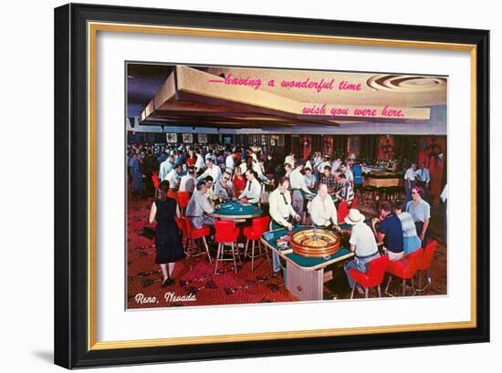 Gambling in Reno, Nevada-null-Framed Art Print