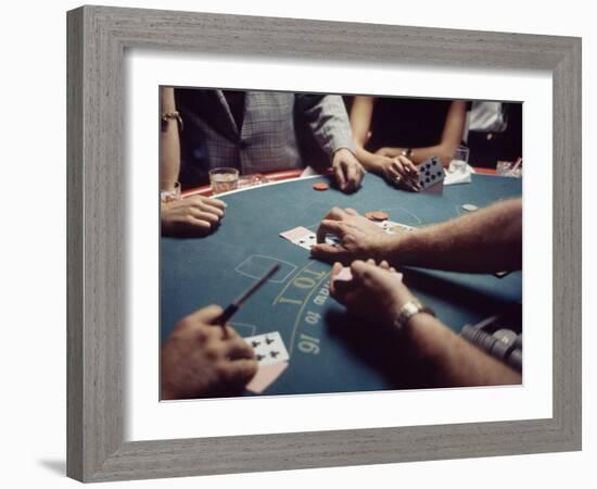 Gambling Table in a New Orleans Casino-Arthur Schatz-Framed Photographic Print