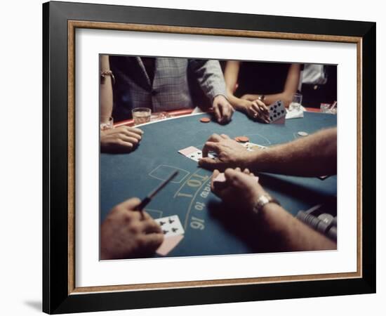 Gambling Table in a New Orleans Casino-Arthur Schatz-Framed Photographic Print