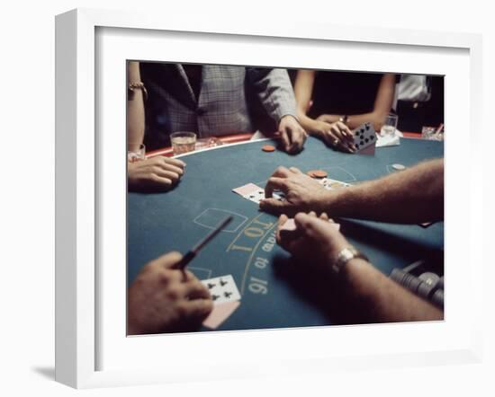 Gambling Table in a New Orleans Casino-Arthur Schatz-Framed Photographic Print