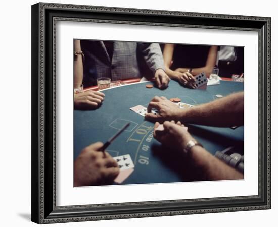 Gambling Table in a New Orleans Casino-Arthur Schatz-Framed Photographic Print