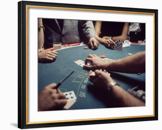 Gambling Table in a New Orleans Casino-Arthur Schatz-Framed Photographic Print