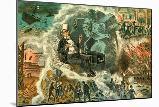 Gambling with Death, 1883-Bernard Gillam-Mounted Giclee Print