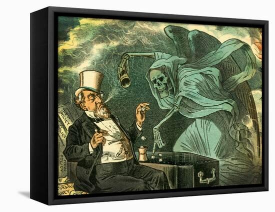 Gambling with Death, 1883-Bernard Gillam-Framed Premier Image Canvas