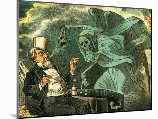 Gambling with Death, 1883-Bernard Gillam-Mounted Giclee Print