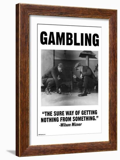 Gambling-Wilbur Pierce-Framed Art Print