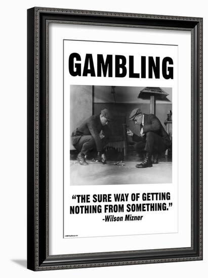 Gambling-Wilbur Pierce-Framed Art Print