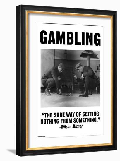 Gambling-Wilbur Pierce-Framed Art Print