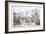 Gambols on the River Thames, Feby, 1814-George Cruikshank-Framed Giclee Print