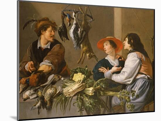 Game and Vegetable Sellers-Theodor Rombouts-Mounted Giclee Print