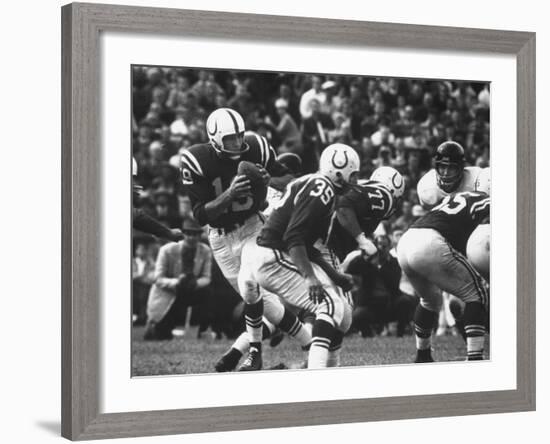 Game Between the Baltimore Colts Vs. the Chicago Bears-George Silk-Framed Premium Photographic Print