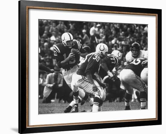 Game Between the Baltimore Colts Vs. the Chicago Bears-George Silk-Framed Premium Photographic Print