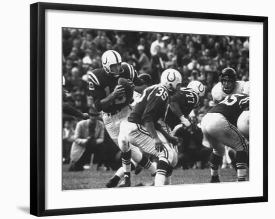 Game Between the Baltimore Colts Vs. the Chicago Bears-George Silk-Framed Premium Photographic Print