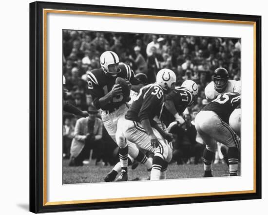 Game Between the Baltimore Colts Vs. the Chicago Bears-George Silk-Framed Premium Photographic Print