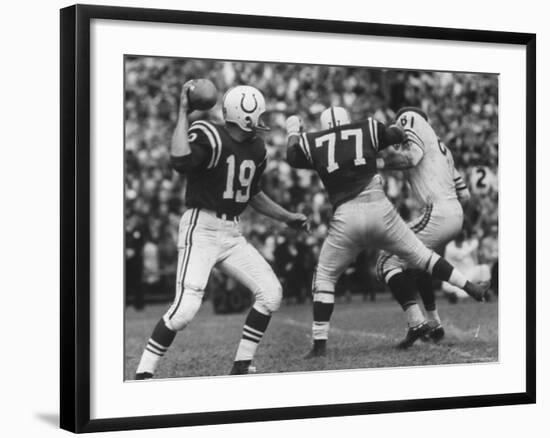 Game Between the Baltimore Colts Vs. the Chicago Bears-George Silk-Framed Premium Photographic Print