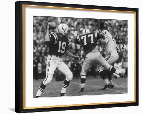 Game Between the Baltimore Colts Vs. the Chicago Bears-George Silk-Framed Premium Photographic Print