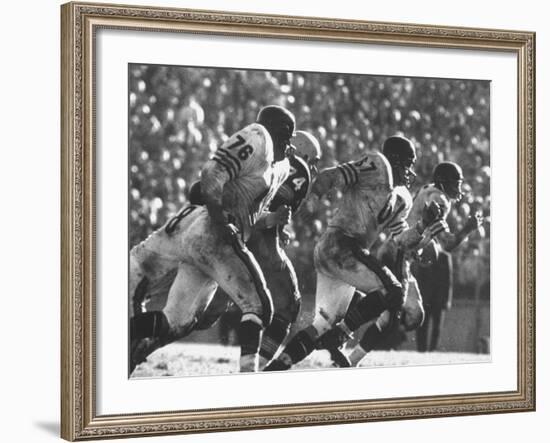 Game Between the Baltimore Colts Vs. the Chicago Bears-George Silk-Framed Premium Photographic Print