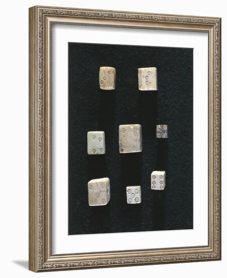 Game Objects Made from Ivory, Dice, from Volubilis-null-Framed Giclee Print