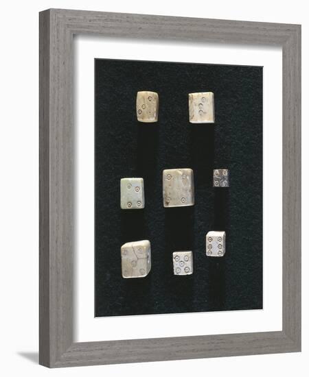 Game Objects Made from Ivory, Dice, from Volubilis-null-Framed Giclee Print
