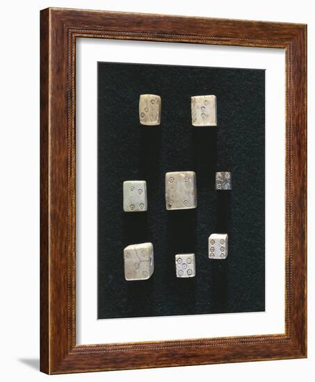 Game Objects Made from Ivory, Dice, from Volubilis-null-Framed Giclee Print