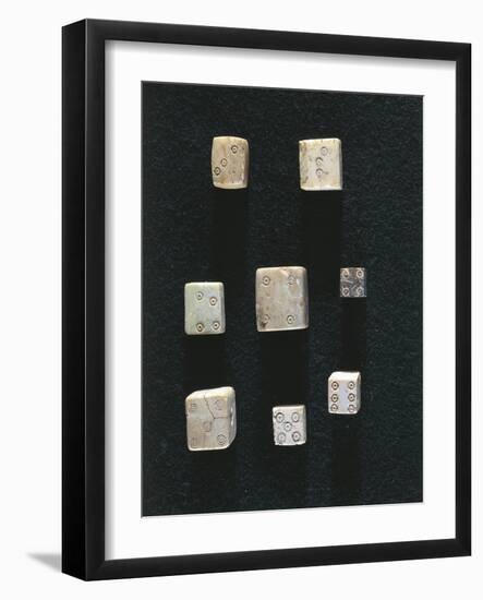 Game Objects Made from Ivory, Dice, from Volubilis-null-Framed Giclee Print