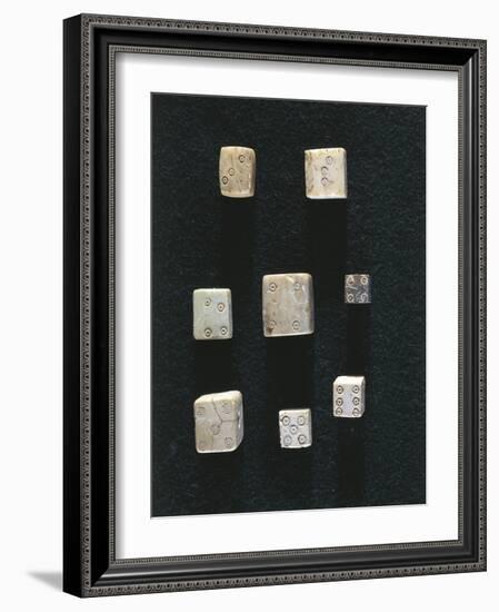 Game Objects Made from Ivory, Dice, from Volubilis-null-Framed Giclee Print