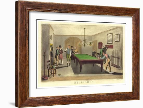 Game of Billiards, 1827-null-Framed Giclee Print