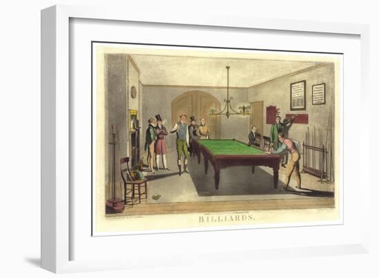 Game of Billiards, 1827-null-Framed Giclee Print