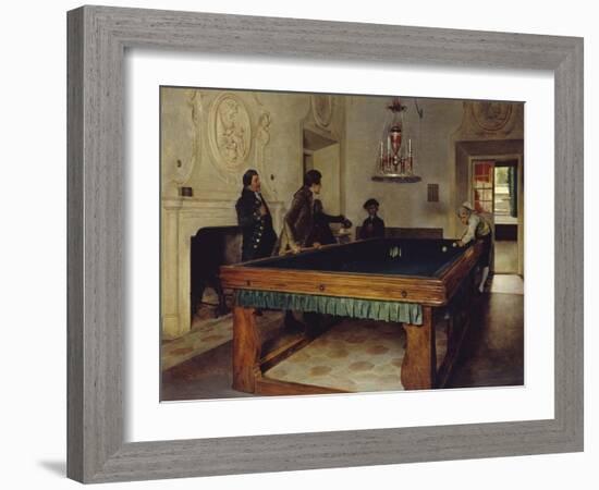 Game of Billiards, 1893-Tito Lessi-Framed Giclee Print