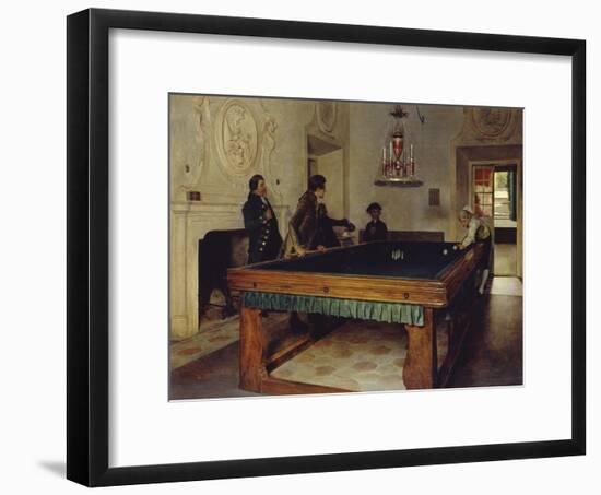 Game of Billiards, 1893-Tito Lessi-Framed Giclee Print