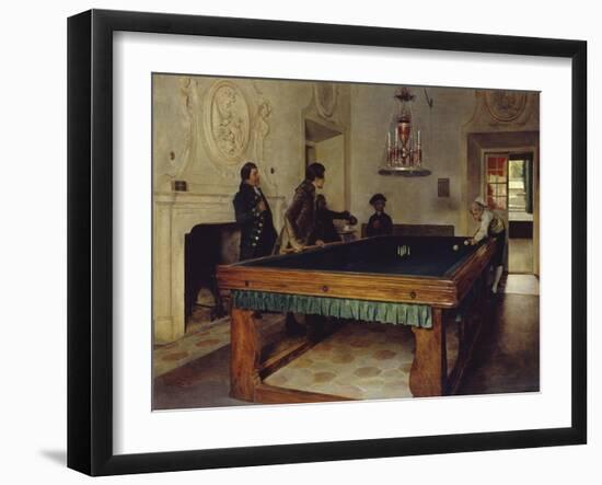 Game of Billiards, 1893-Tito Lessi-Framed Giclee Print