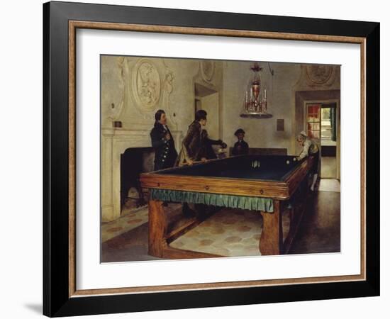 Game of Billiards, 1893-Tito Lessi-Framed Giclee Print