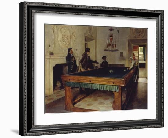 Game of Billiards, 1893-Tito Lessi-Framed Giclee Print