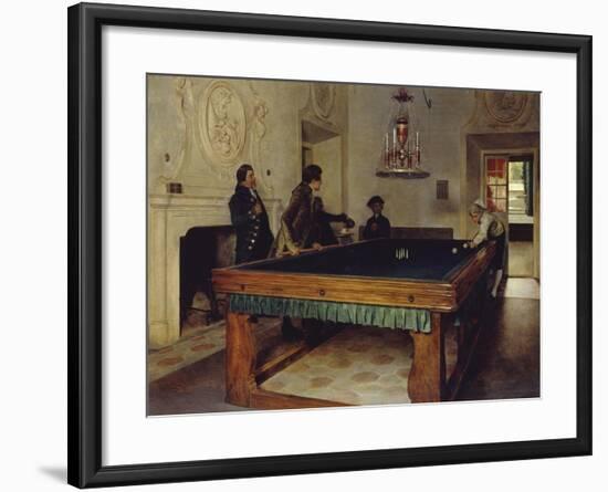 Game of Billiards, 1893-Tito Lessi-Framed Giclee Print