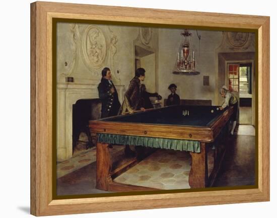 Game of Billiards, 1893-Tito Lessi-Framed Premier Image Canvas