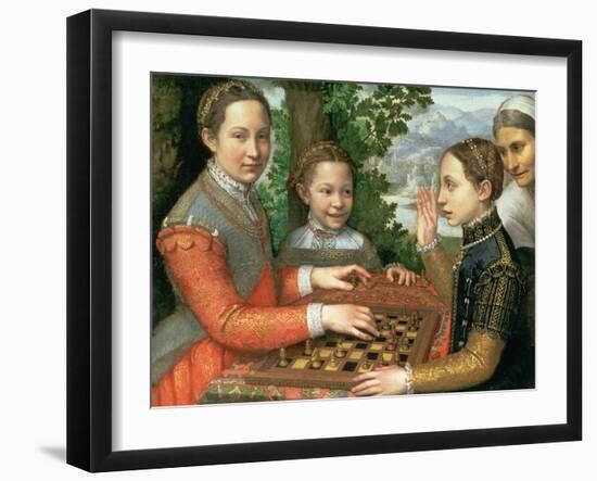 Game of Chess, 1555-Sofonisba Anguisciola-Framed Giclee Print