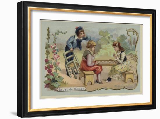 Game of Draughts-null-Framed Giclee Print