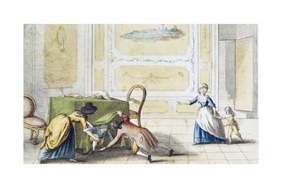 Game Of Hide And Seek By A Bicci Colour Italy 18th Century Giclee Print Art Com