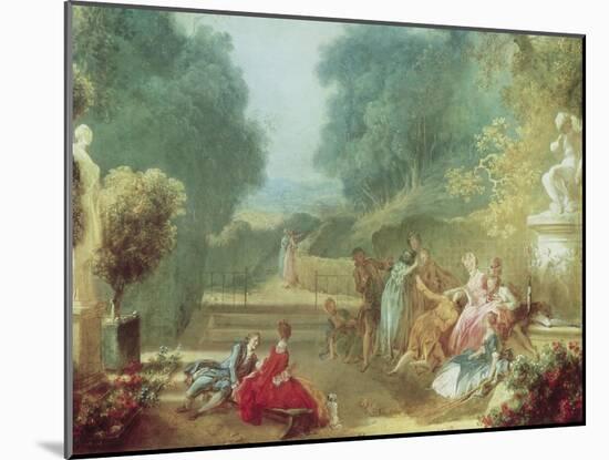 Game of Hot Cockles-Jean-Honoré Fragonard-Mounted Giclee Print