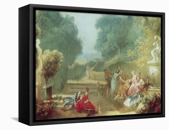 Game of Hot Cockles-Jean-Honoré Fragonard-Framed Premier Image Canvas