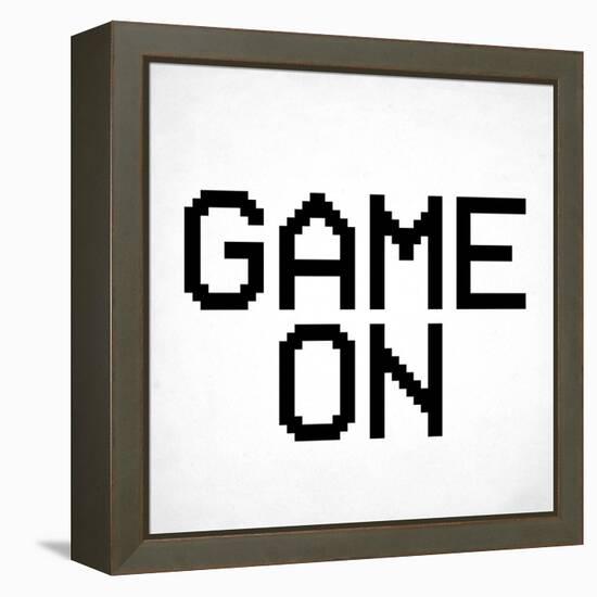 Game On 3 BW-Kimberly Allen-Framed Stretched Canvas