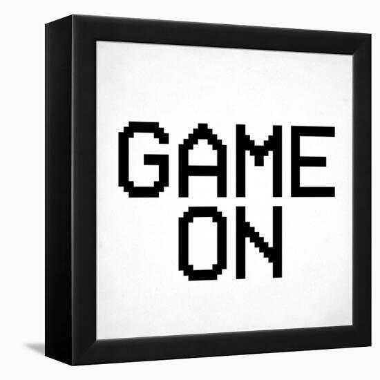 Game On 3 BW-Kimberly Allen-Framed Stretched Canvas