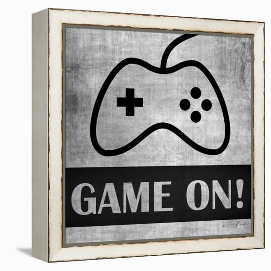 Game on Monochrome-Denise Brown-Framed Stretched Canvas