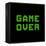 Game Over On A Green Grid Digital Display-wongstock-Framed Stretched Canvas